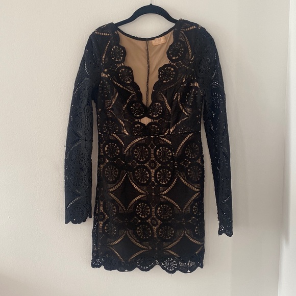 ASOS | Dresses | Asos Love Triangle Vneck Mini Dress In All Over Lace |  Poshmark